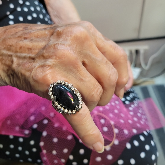 COPY - Black Jade Horse Head .925 Ring Size 7 - Picture 3 of 8